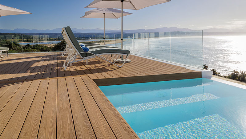 Can composite decking be used around a pool?